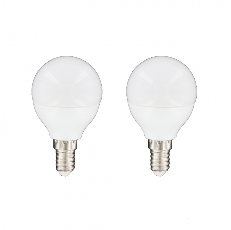 Nityam Lot de 2 ampoules led sphériques e14 6w 480 lumens couleur