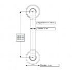 Barre d'appui lisse droite 450mm blanc (accessibilité pmr) Barre d'appui lisse droite 450mm blanc (accessibilité pmr)