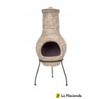 Cheminée mexicaine fleurs medium en argile (chapeau + support)
