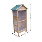 Cage à oiseaux standard 0,42m2 3-4 oiseaux toit bitumé - poh775