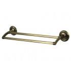 Porte serviette 2 barres fixes Laiton antique