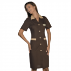 Blouse femme isacco positano marron/beige manches courtes - Taille au choix