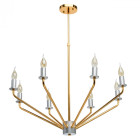 Plafonnier doré loft 8 ampoules 107 cm