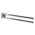 Porte-serviette double pivotant chromé