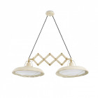 Suspension blanc cassé plec 2 ampoules