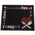 Tapis de protection noir pour barbecue  80x100cm
