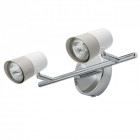 Spot chromé techno 2 ampoules 15 cm