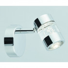 Applique bubbles, chrome et acrylique, 1 spot led