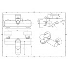 Mitigeur de baignoire laiton massif laiton
