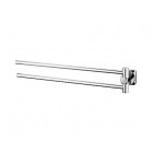 Porte serviette mural double pivotant chrome