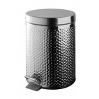 Poubelle de salle de bain 3L chromé points