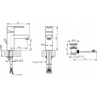 Mitigeur de lavabo laiton chrome serie genf avec vidage