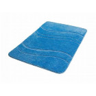 Tapis de salle de bain 60 x 90 cm microfibre couleur bleu