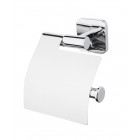 Dérouleur porte papier toilette avec cache chromé serie forte ( à fixer ou à coller)