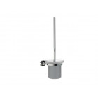 Brosse wc avec support mural chromé serie go
