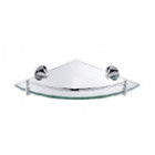 Tablette étagère d'angle de salle de bain serie one à fixer ou à coller