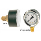 Manomètre diamètre 50 - glycer radial - à bain de glycérine - 0 à 10 bars