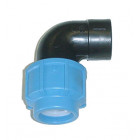 Raccord coudé Femelle en polypropylène - Pour raccordement polyéthylène - Diamètre 20 mm - Taraudage 15/21