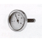 Thermomètre à plongeur - 0 à 120 C - Raccord axial - Diamètre cadran 63 mm