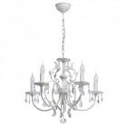 Chandelier blanc classic 5 ampoules 96 cm