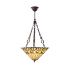 Suspension 50 cm jamelia, verre et métal