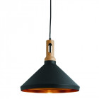 Suspension cône pendant, noir et or Suspension cône pendant, noir et or