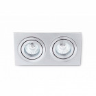 Encastrable gris plano 2 ampoules