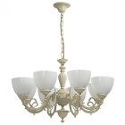 Chandelier beige classic 8 ampoules 83 cm
