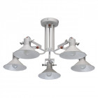 Suspension blanche loft 5 ampoules 35 cm