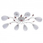 Plafonnier blanc flora 8 ampoules 20 cm