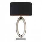 Lampe nerino, argent, avec abat-jour