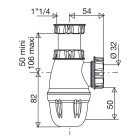 Siphon de lavabo plastique ø32 33x42 noyon & thiebault