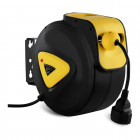 Enrouleur de câble atelier automatique - 10 m + 1,5 m jaune et noir