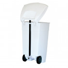 Conteneur poubelle a roues avec pédale polypropylene