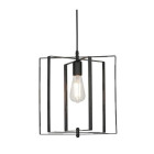 Suspension nobel métal noir carré 60w