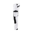 Pantalon peintre stretch 4D sans poches flottantes Blanc/Gris-Foncé 10891645 - Taille au choix