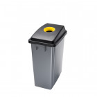 Corbeille polypropylène haute densité grise serie office capacité 60 litres 