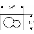Plaque de déclenchement double touche sigma 01 satinox, compatible bâti sigma duofix up 320 et 720 réf. 115.770.gm.5
