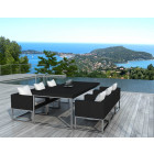 Salon de jardin design 1 table + 6 fauteuils