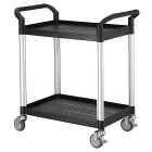 Chariot petit modèle 808E, 2 plateaux, noir, 850x480x950mm