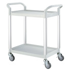 Chariot petit modèle 808E-3, 2 plateaux gris/blanc, 85x48x95