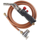 Chalumeau propane piézo standard + détendeur 1,5 à 4 bar + tuyau tournant 4 m + lance turbojet diam 18 mm