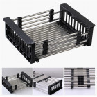 Evier de cuisine simple en inox noir -60 x 45 cm