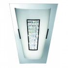 Applique led, en chrome, cristal et verre