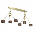 Suspension dorée megapolis 6 ampoules 54 cm Suspension dorée megapolis 6 ampoules 54 cm