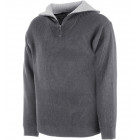 Pull zippé de travail master gris anthracite