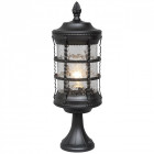 Borne d'extérieur noire street 1 ampoule 55 cm