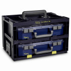 Caisse de transport raaco pour 2 carrylite a4 80 mm - avec godets amovibles - 146418