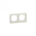 Support plaque 2 postes horizontaux plexo composable ip55
