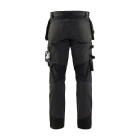 Pantalon artisan stretch Gris-Foncé/Noir 15541860 - Taille au choix